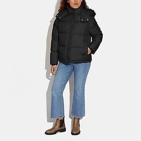 COACH women's winter black down jacket small NEW!!!! - Picture 4 of 7